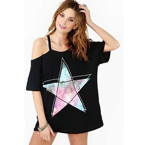 • Nasty Gal • ☾ Neon Star Tee ☽